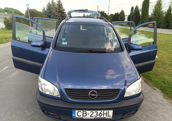 samochody osobowe Opel Zafira cena 7000 przebieg: 298431, rok produkcji 2002 z Bydgoszcz